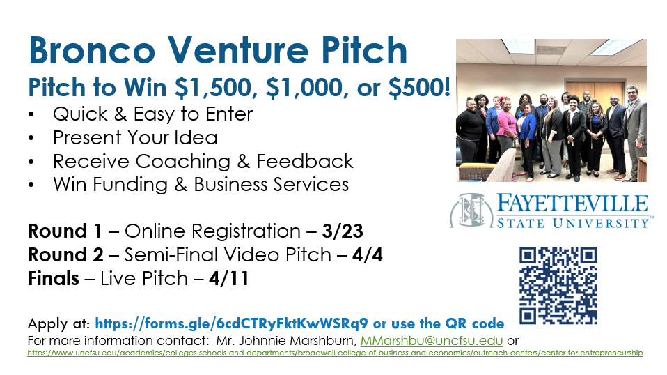 Bronco Venture Pitch 2023 Flyer