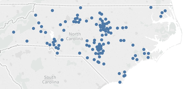 state of North Carolina map