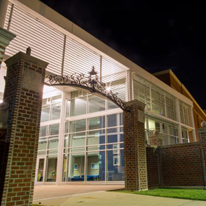 seabrook auditorium builidng and gates