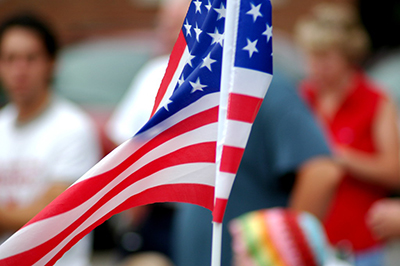 Flag at military event